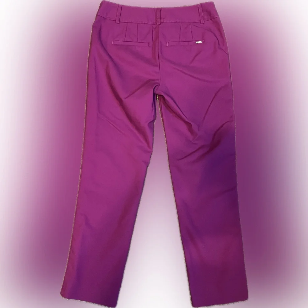 WHBM Slim Ankle Twilight Plum Pants size 0R - Picture 3 of 12